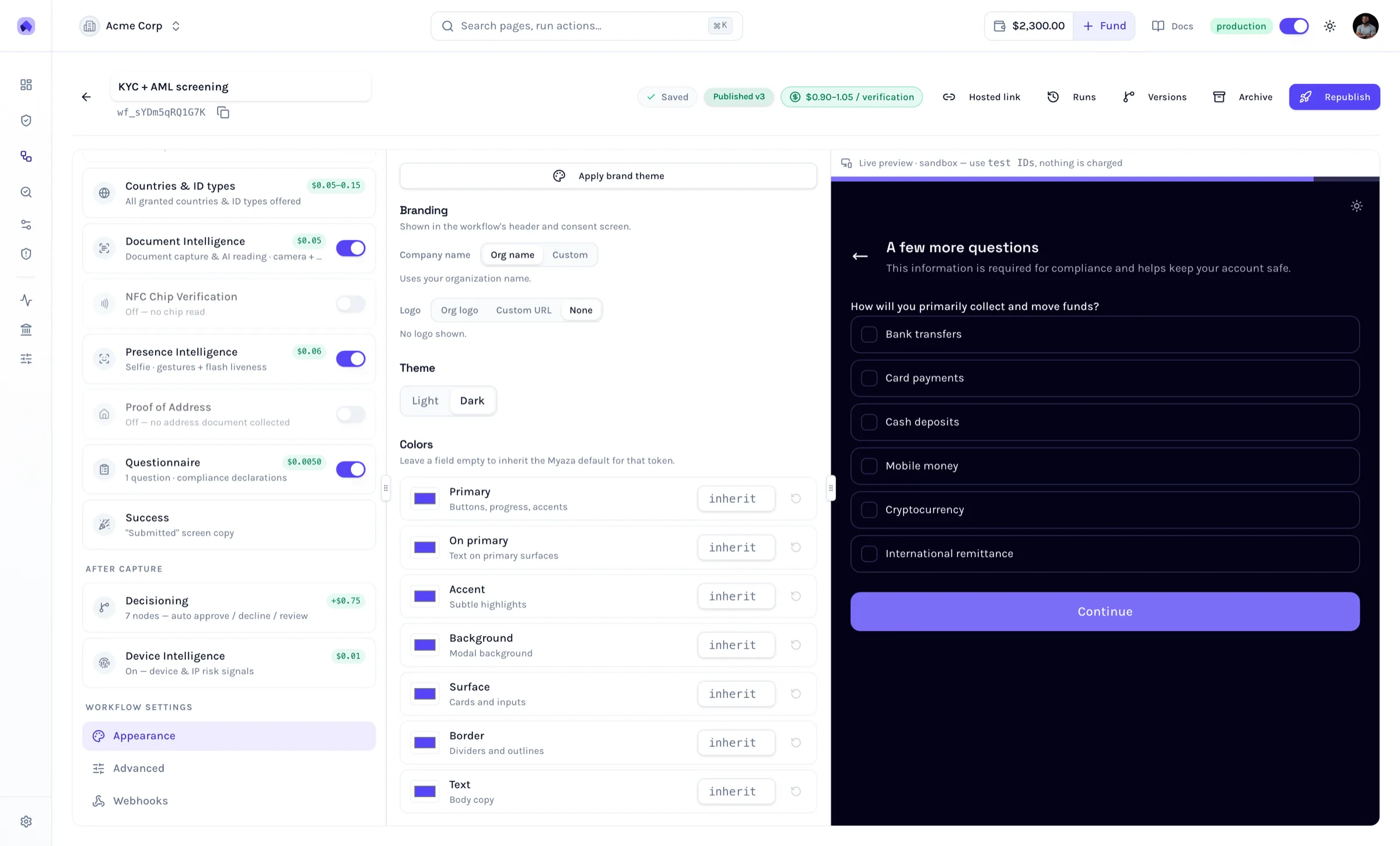 Appearance: branding, theme and colour tokens